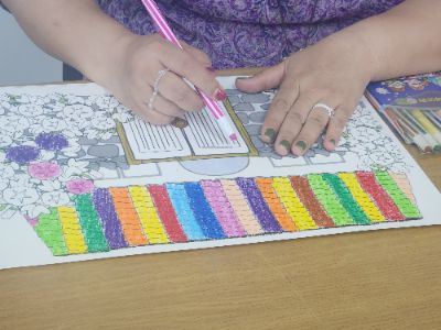 7월 23일 미술치료(나팔꽃 집 꾸미기)