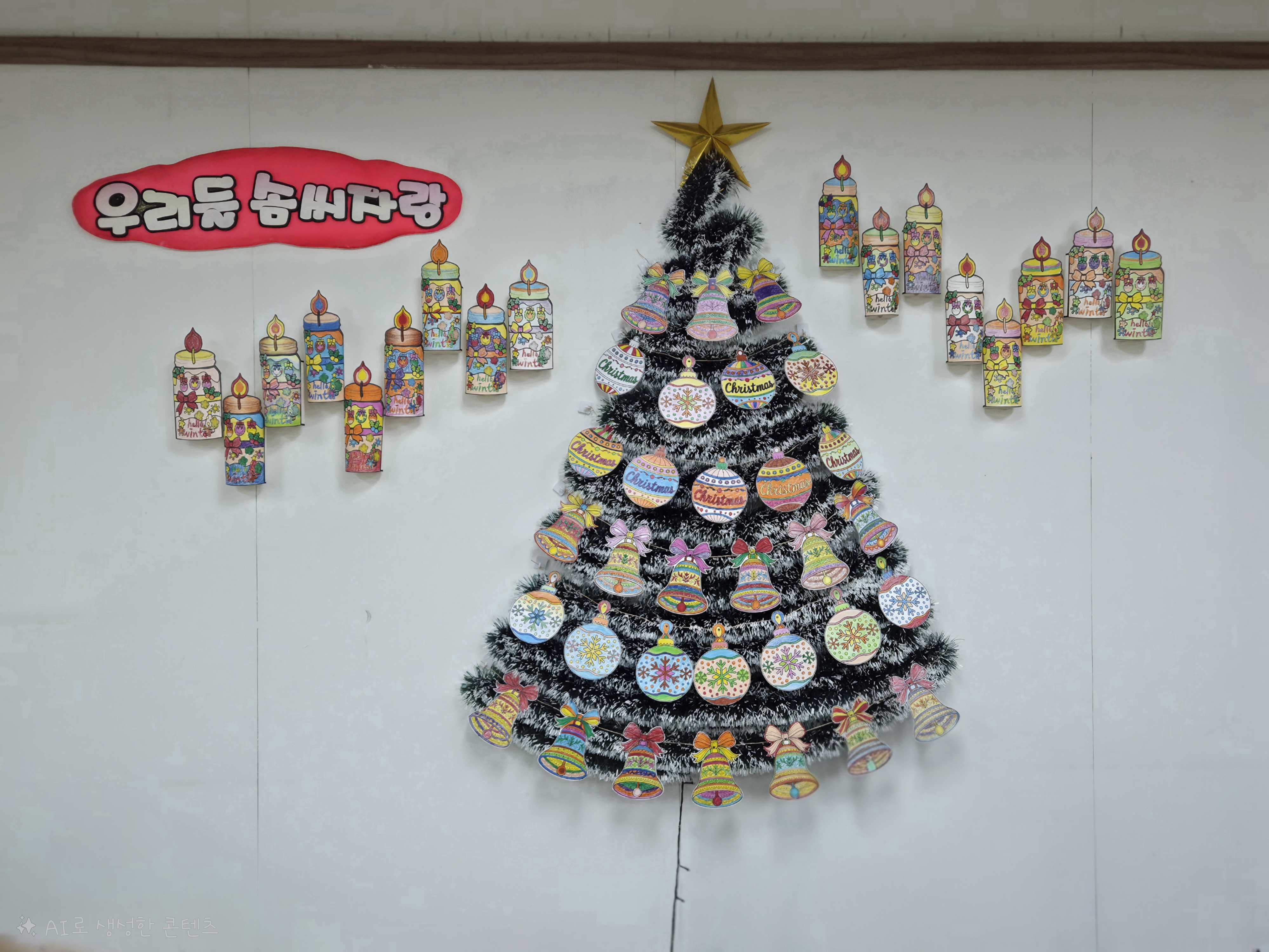 12월 22일 미술치료(겨울 캔들 만들기)